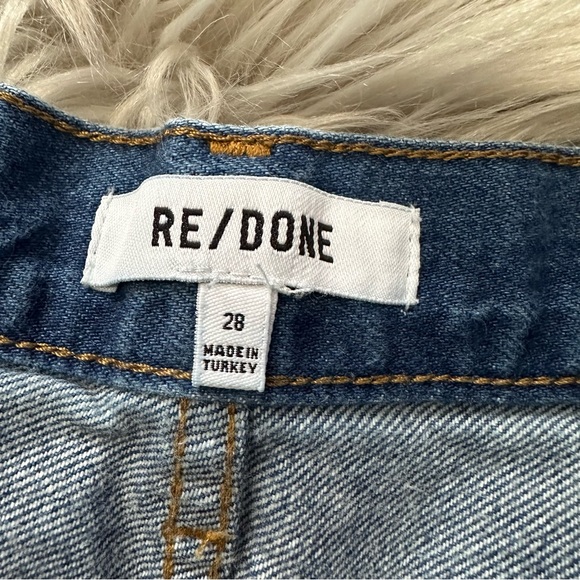 RE/DONE Originals 90s High Rise Loose in Destroyed Broken Blue Size 28 - Picture 7 of 11